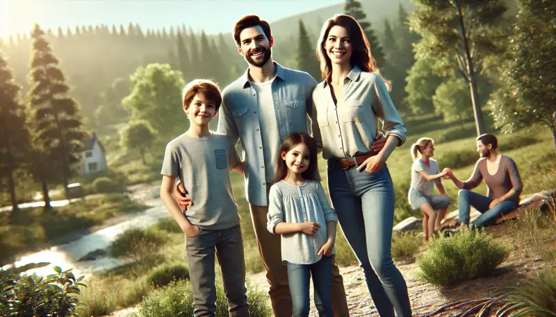 healthy american family